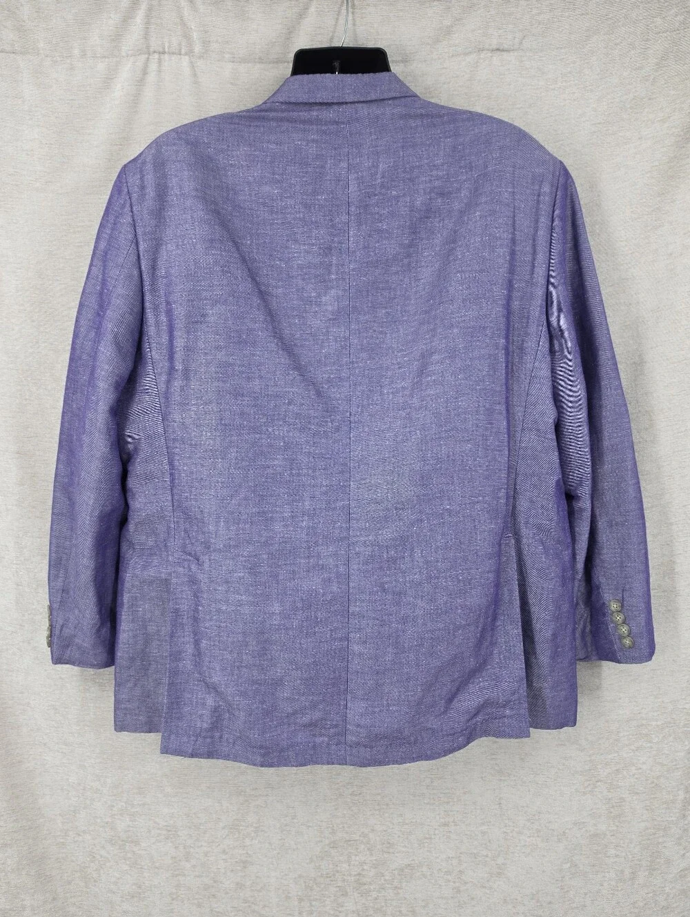 Alan Flusser Linen Cotton Purple Men's Blazer Jacket Sport Coat Two-Button